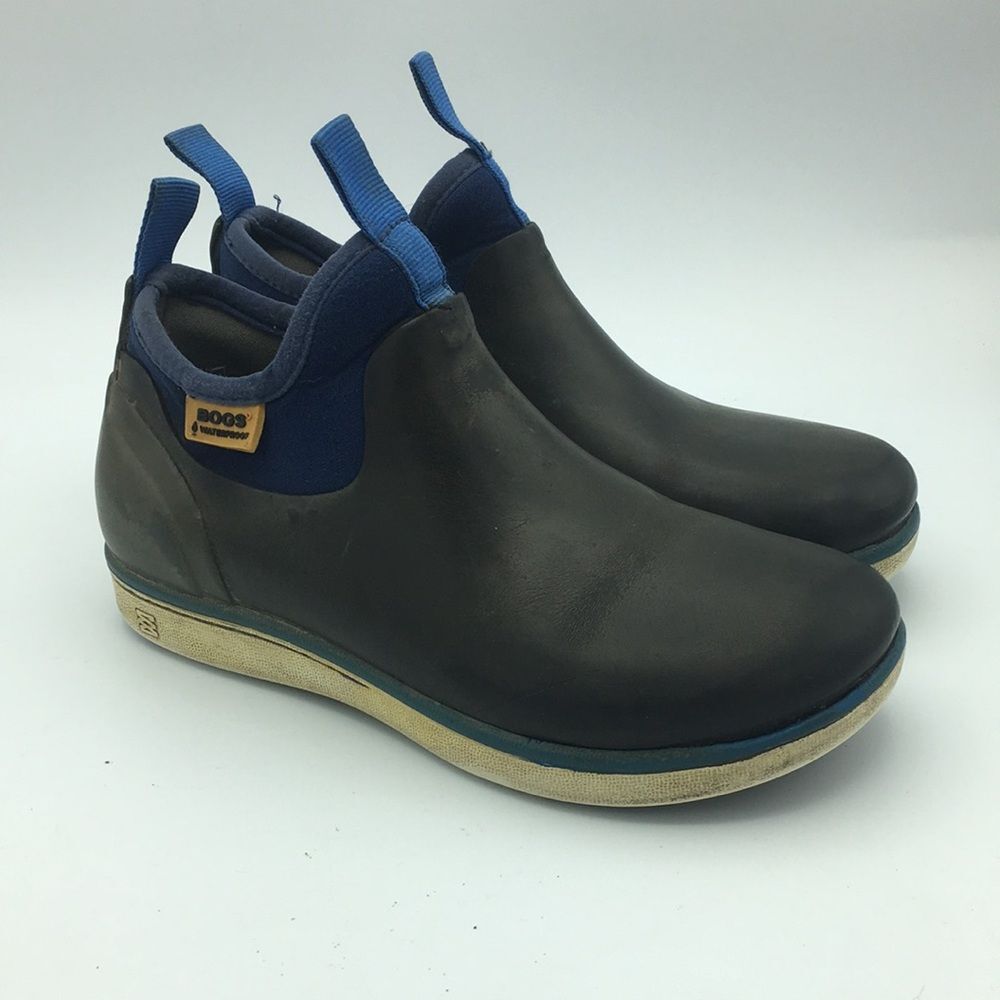 BOGS Slip-On Chelsea Ankle Boots Gray and Navy 1